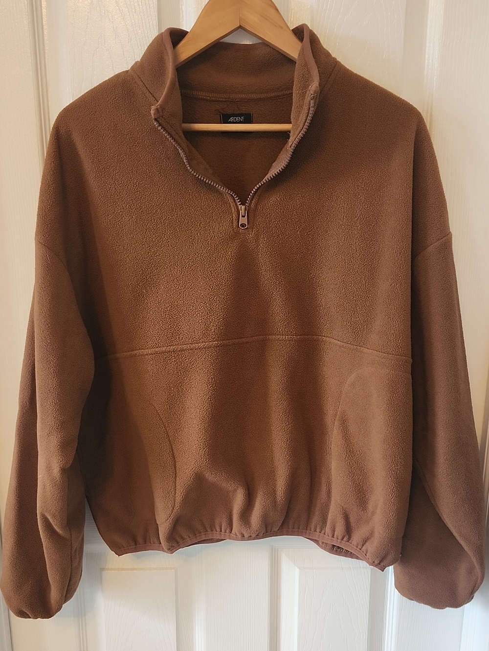 Ardene Chestnut Brown Fleece Half-Zip Pullover